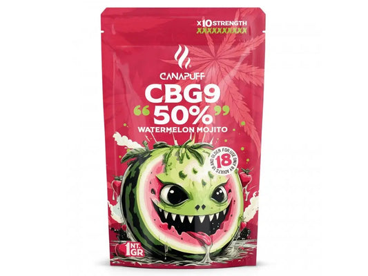 CANAPUFF 50% CBG9 Blüten Verpackung - Watermelon Mojito Cannabisblüten mit 1 Gramm