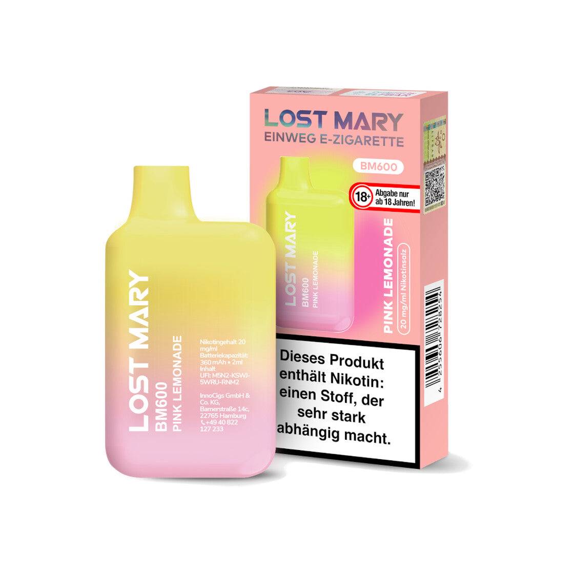 Elf Bar Lost Mary BM600 - Pink Lemonade - 20mg/ml - Einweg E-Zigarette