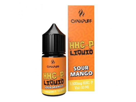 Canapuff HHCP Liquid in 10ml Flasche in Geschmack Sour Mango mit Umverpackung